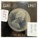 1972 ISLE OF MAN STERLING SILVER 25 PENCE 1972 ISLE OF MAN STERLING SILVER 25 PENCE
