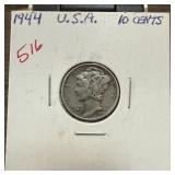 1944 MERCURY SILVER DIME 1944 MERCURY SILVER DIME