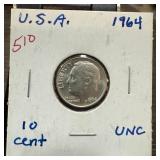 1964 ROOSEVELT SILVER DIME 1964 ROOSEVELT SILVER DIME