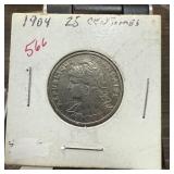 1904 25 CENTIMES 1904 25 CENTIMES
