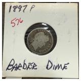 1897 BARBER SILVER DIME 1897 BARBER SILVER DIME