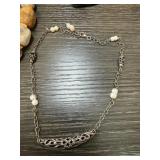 STERLING SILVER & PEARL NECKLACE STERLING SILVER & PEARL NECKLACE