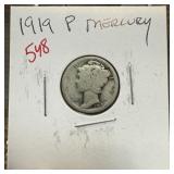 1919 MERCURY SILVER DIME 1919 MERCURY SILVER DIME