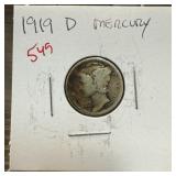 1919-D MERCURY SILVER DIME 1919-D MERCURY SILVER DIME