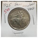 1925 STONE MOUNTAIN COMMEMORATIVE SILVER HALF 1925 STONE MOUNTAIN COMMEMORATIVE SILVER HALF