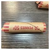 ROLL OF MIXED DATE WHEAT PENNIES CENTS ROLL OF MIXED DATE WHEAT PENNIES CENTS