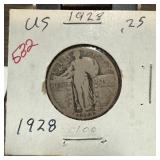 1928 STANDING LIBERTY SILVER QUARTER 1928 STANDING LIBERTY SILVER QUARTER
