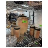 BLICK POTTERY BEVERAGE DISPENSER & CUPS BLICK POTTERY BEVERAGE DISPENSER & CUPS