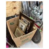 LARGE BIN OF MISC FRAMED WALL DECOR LARGE BIN OF MISC FRAMED WALL DECOR