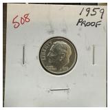 1959 PROOF ROOSEVELT SILVER DIME 1959 PROOF ROOSEVELT SILVER DIME