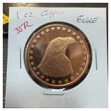 1 OZ COPPER BULLION ROUND COIN EAGLE 1 OZ COPPER BULLION ROUND COIN EAGLE