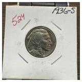 1936-S BUFFALO NICKEL BETTER GRADE 1936-S BUFFALO NICKEL BETTER GRADE