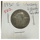 1930-S STANDING LIBERTY SILVER QUARTER 1930-S STANDING LIBERTY SILVER QUARTER