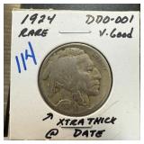 1924 BUFFALO NICKEL DDO-001