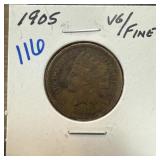 1905 INDIAN HEAD PENNY CENT
