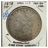 1878 7TF MORGAN SILVER DOLLAR VAM 169 HOT 50