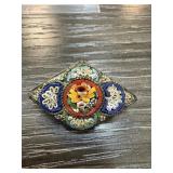 VINTAGE ITALIAN MOSAIC BROOCH / PIN
