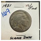 1921 BUFFALO NICKEL SCARCE DATE