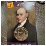 UNC ADAMS DOLLAR COIN