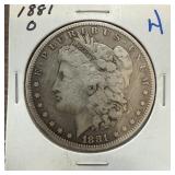 1881-O MORGAN SILVER DOLLAR