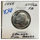 1959 ROOSEVELT SILVER DIME UNC