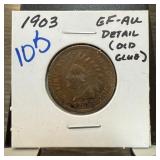 1903 INDIAN HEAD PENNY CENT BETTER