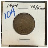 1904 INDIAN HEAD PENNY CENT