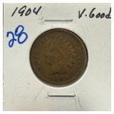 1904 INDIAN HEAD PENNY CENT