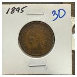 1895 INDIAN HEAD PENNY CENT