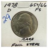 1978-D JEFFERSON NICKEL RARE FULL STEPS