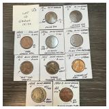 10 MIXED ERROR WHEAT / BUFFALO NICKEL COINS