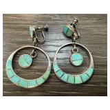 STERLING SILVER TURQUOISE EARRINGS