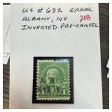 #632 ERROR INVERTED PRE CANCEL STAMP