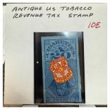 ANTIQUE US TOBACCO REVENUE TAX STAMP