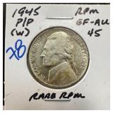 1945-P/O JEFFERSON NICKEL