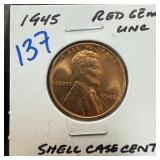 1945 WHEAT PENNY CENT UNC HIGH GRADE