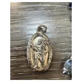 STERLING SILVER ST CHRISTOPHER PENDANT