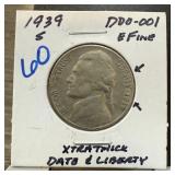 1939-S JEFFERSON NICKEL DDO-001