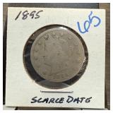 1895 LIBERTY V NICKEL SCARCE DATE