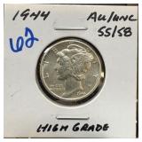 1944 MERCURY SILVER DIME HIGH GRADE