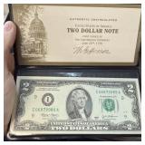 2003 $2 UNC CURRENCY NOTE IN FOLIO