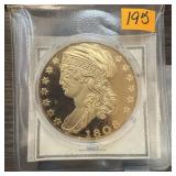 1808 PROOF GOLD PLATED EAGLE COIN