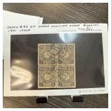 JAPAN #92 SCARCE MULT ISS BLOCK 4 1901 STAMPS