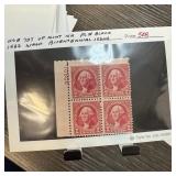 707 MINT NH PL# BLOCK 1932 WASHINGTON BICENT STAMP