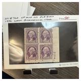 720 MINT NH PL# BLOCK 1932 WASHINGTON BICENT ISS
