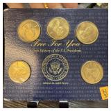 5PC UNC PRESIDENTIAL COINS / TOKENS