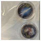 COLORIZED HUBBLE TELESCOPE HALF DOLLARS