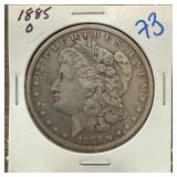 1885-O MORGAN SILVER DOLLAR