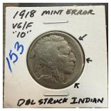 1918 BUFFALO NICKEL DOUBLE STRUCK