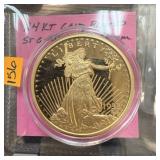 24K GOLD PLATED EAGLE COMMEMORATIVE COIN